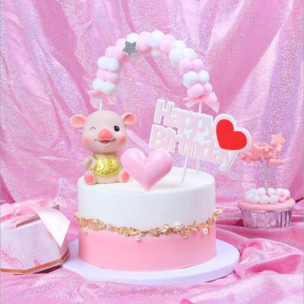 Pink Blue Soft Cloud Cake Top Flags Cake Topper for Baby Shower Festival Celebration Cake Decoration Party Supplies from Online Shop - The Rose Factory
