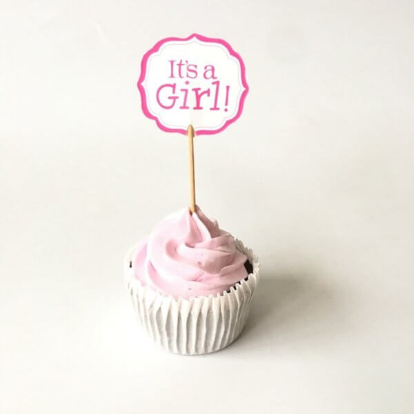 It's a Girl Boy Cupcake Toppers Baby Child Celebration Baby Shower Kids Birthday Party Cake Decoration from the Rose Factory - New Zealand
