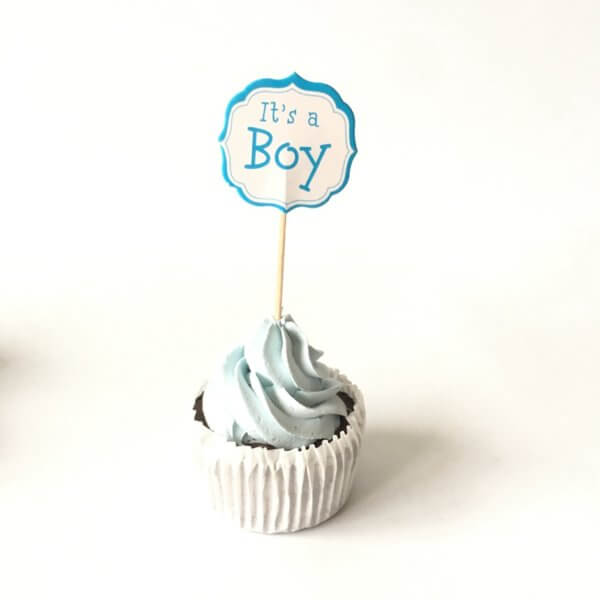 It's a Girl Boy Cupcake Toppers Baby Child Celebration Baby Shower Kids Birthday Party Cake Decoration from the Rose Factory - New Zealand